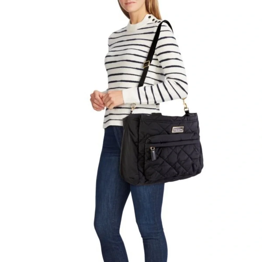 Marc Jacobs Quilted Nylon Baby Diaper Bag Travel Commute Duffle Black
